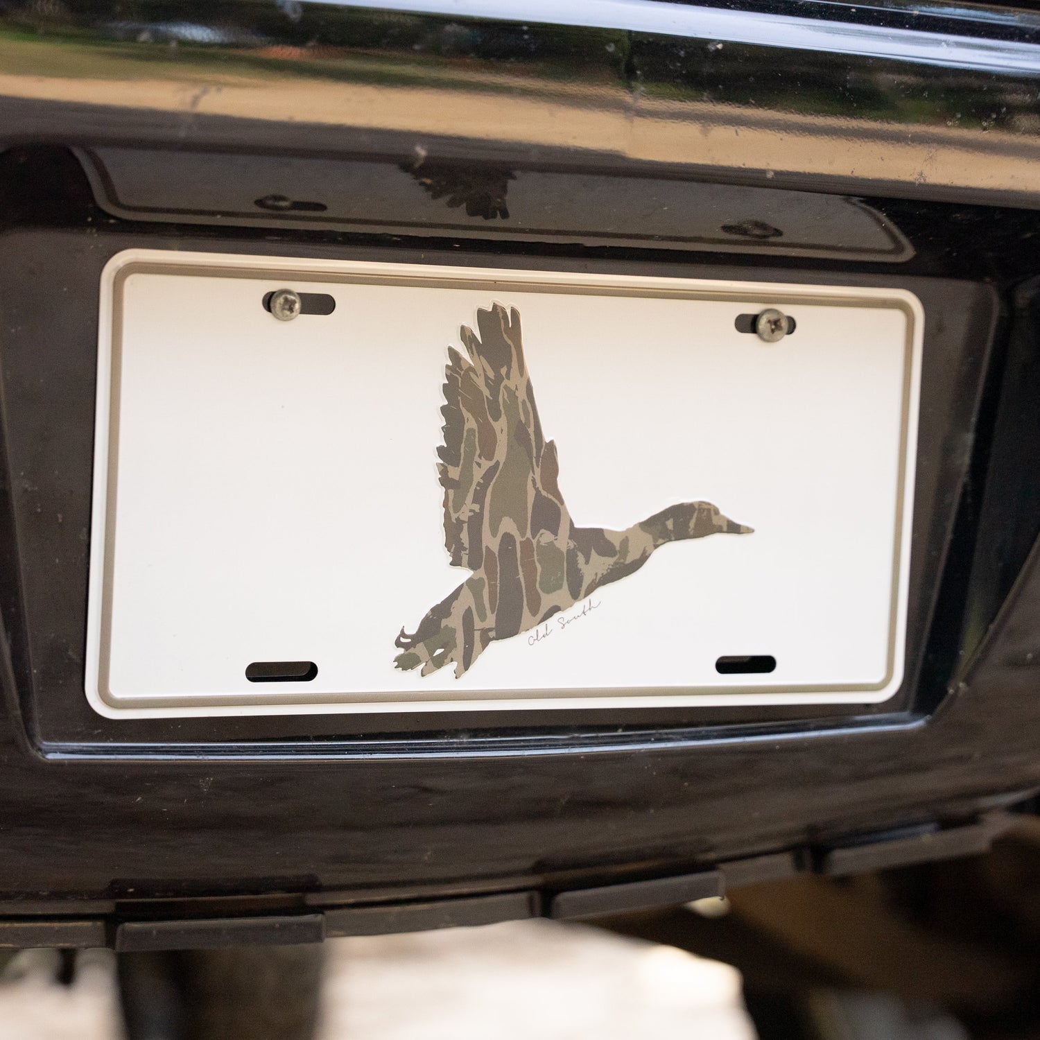 Duck Wings Thicket Camo - License Plate