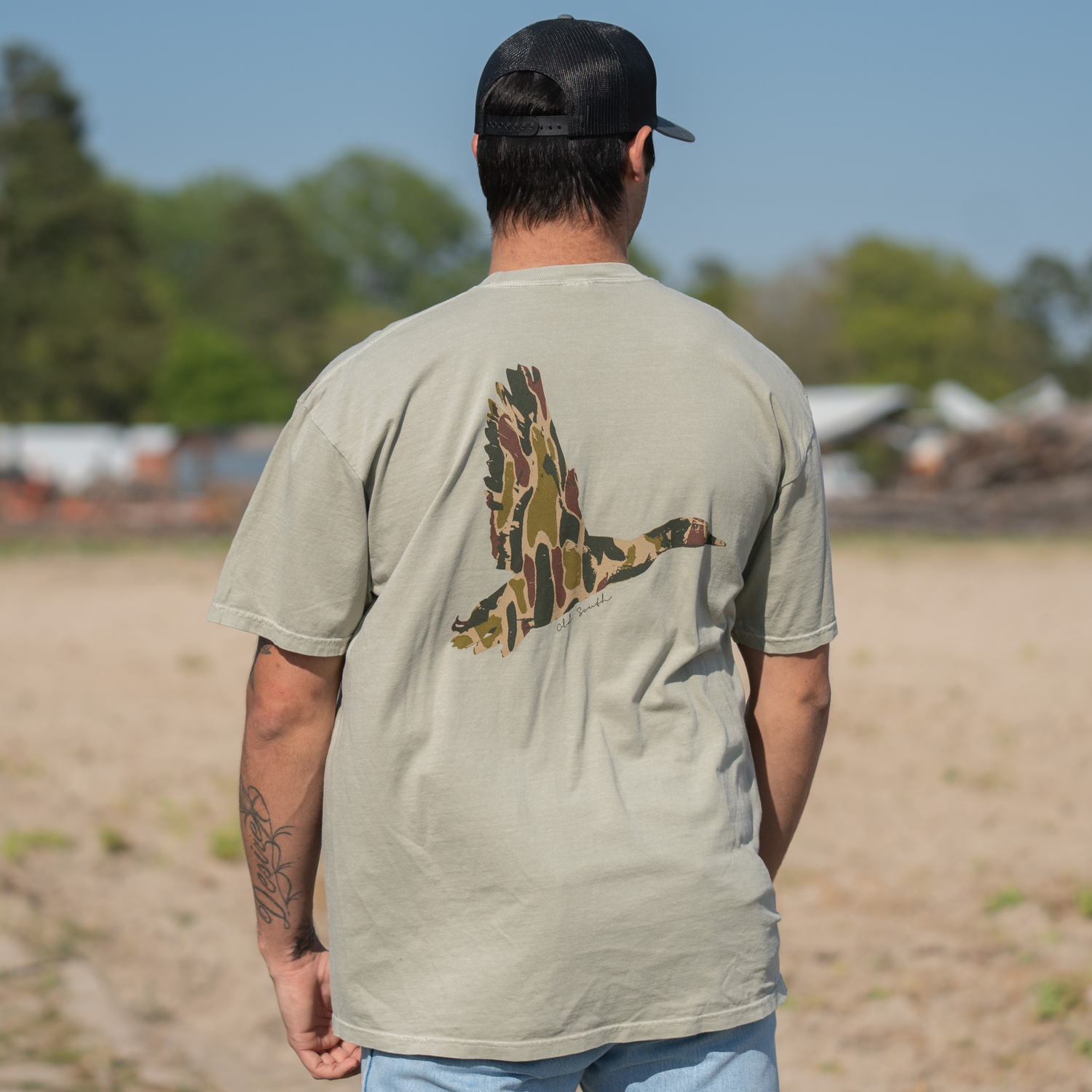 Duck Wings with Thicket Camo - Short Sleeve