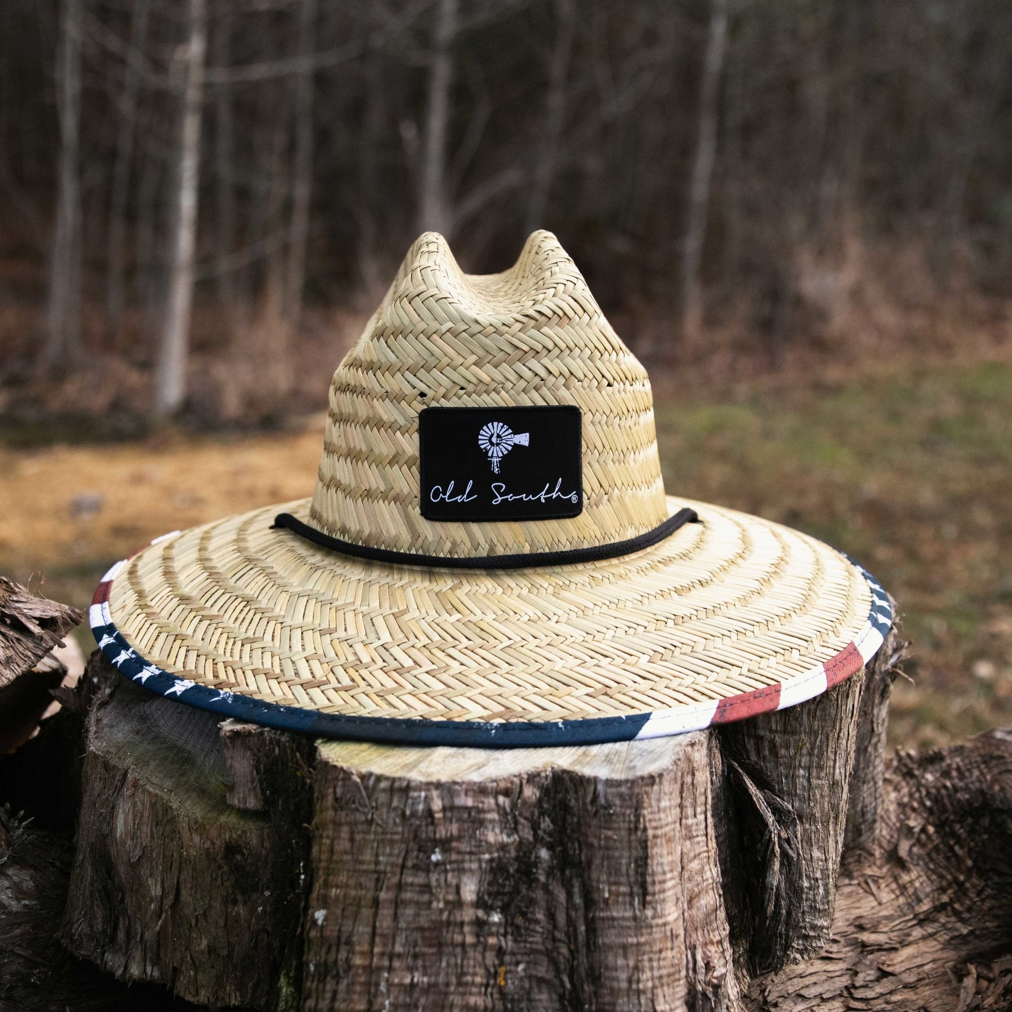 American Flag - Straw Hat