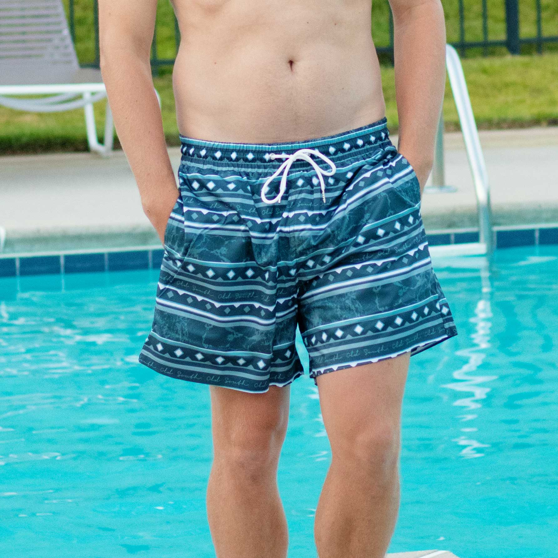 Aztec Soft Mesh Swim Trunks Old South Apparel