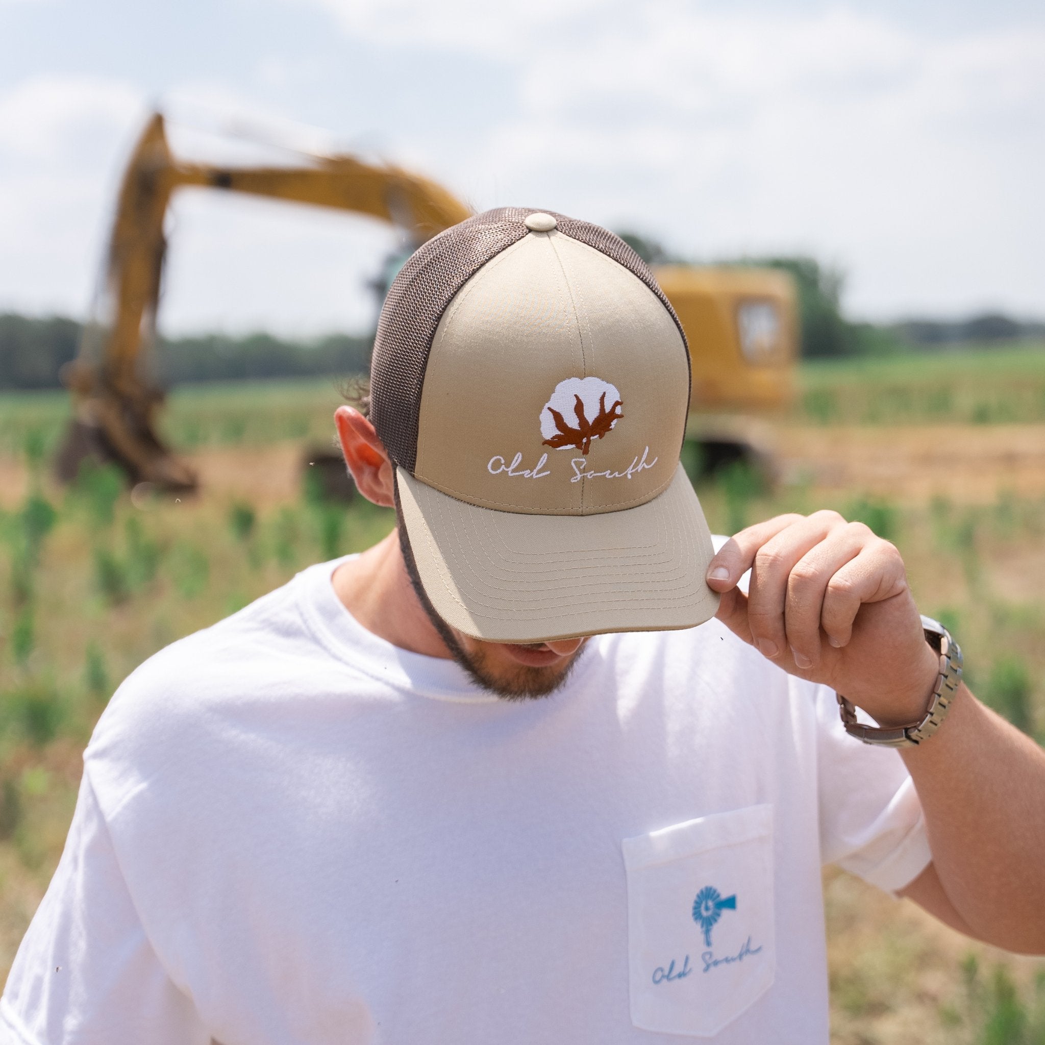 Cotton trucker hat on sale