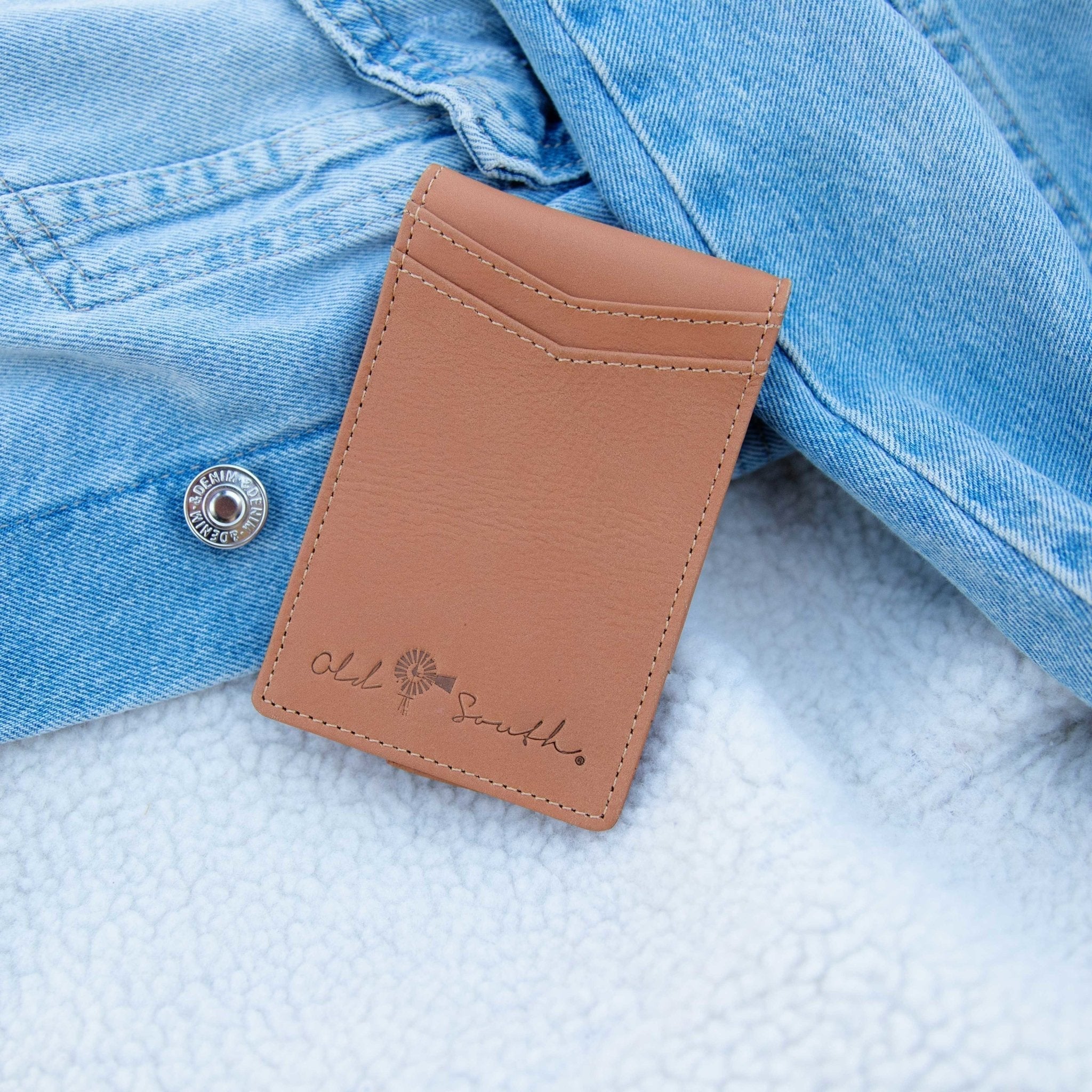 OldSouthApparel_Leather Bi-Fold Money Clip Wallet