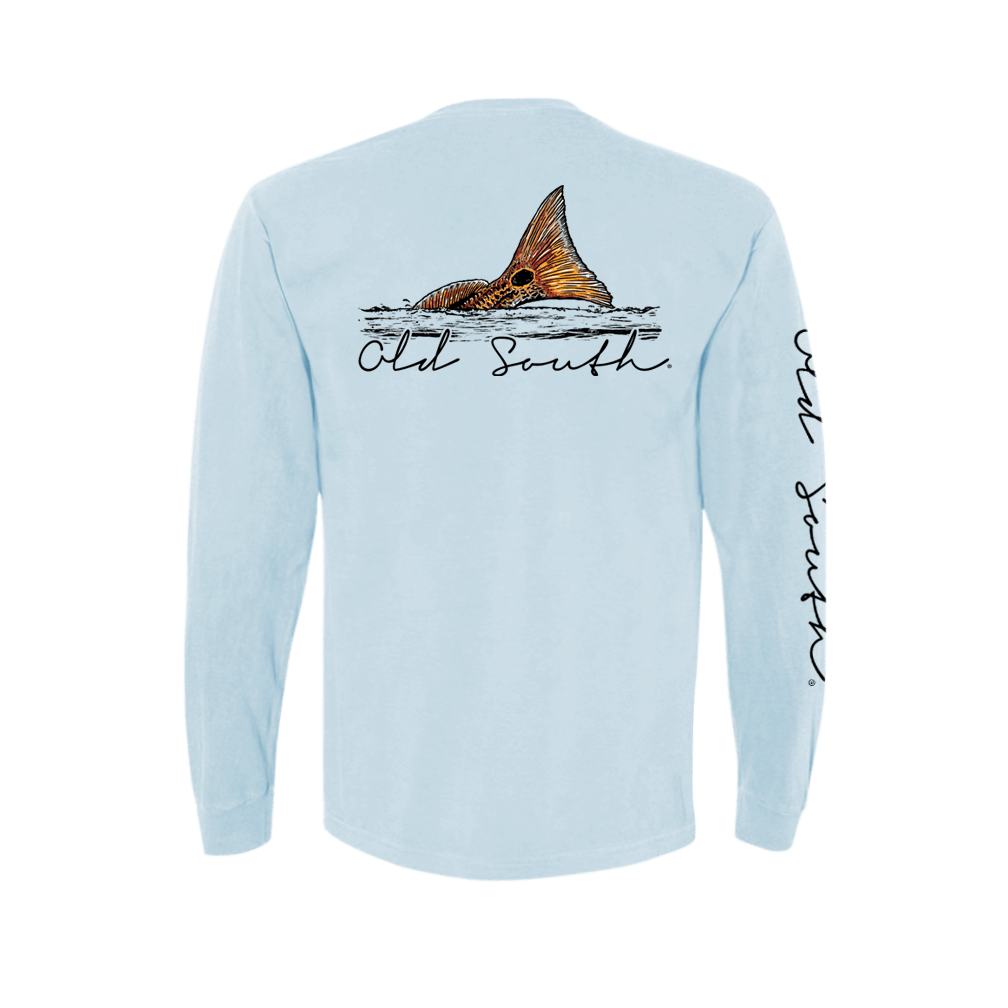 OldSouthApparel_Red Fish Fin - Long Sleeve