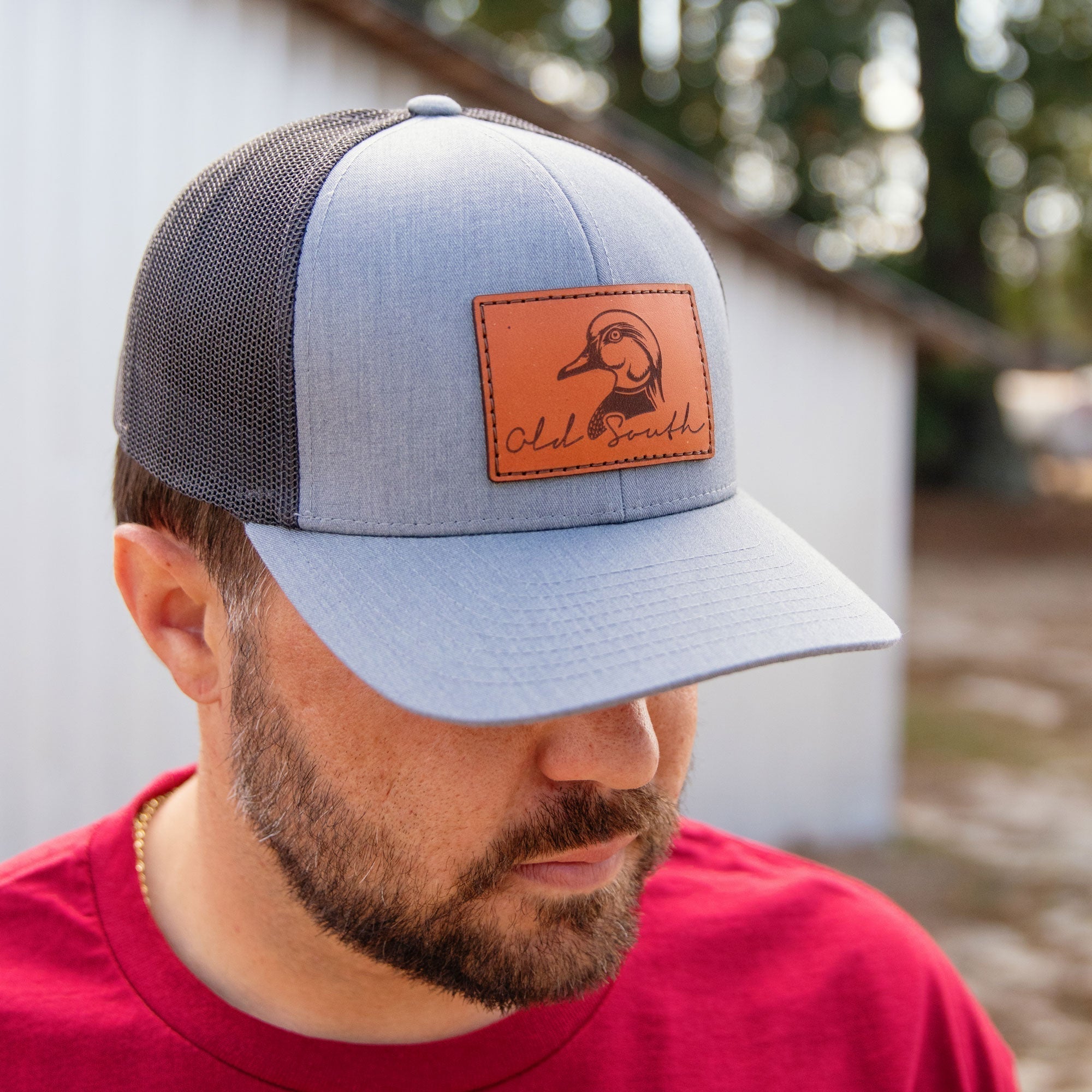 OldSouthApparel_Wood Duck Leather Patch - Trucker Hat