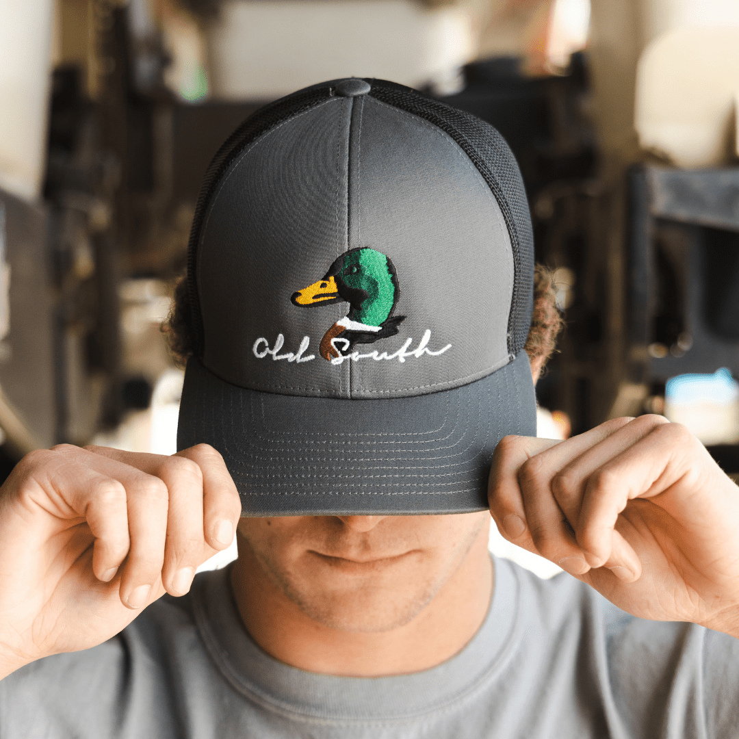 Mallard Duck Head - Trucker Hat Graphite / Black / One Size Fits Most